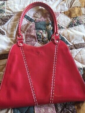 Y2K XOXO Red Leather shoulder Bag